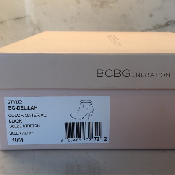 BCBGeneration Black Suede Ankle Booties, size 10 - Picture 9 of 9